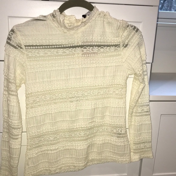 NWT Endless Rose Lace mock neck Top sz XS - Picture 2 of 4